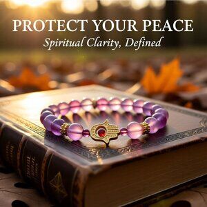 Flirty & Girly! Pretty in Pink! Hamsa Hand Protection Stretch Bracelet